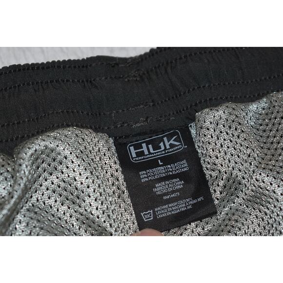 Huk Fishing Shorts Mens Size Large Camping Hiking Gray Performance Stretch - Picture 2 of 5